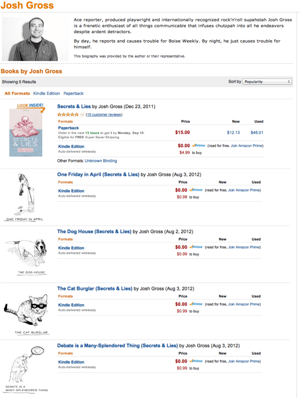 My author page on Amazon.